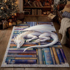 Celestial Pearl Dragon area rug in a living room