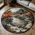 Celestial Pond Round Mat Rug - washable non-slip printed rug