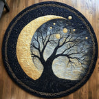 Celestial Unity Round Mat Rug - washable non-slip printed rug