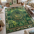 Celtic Ireland area rug in a living room