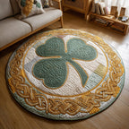 Celtic Knot Halo Round Mat Rug - washable non-slip printed rug
