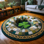 Celtic Knot (Design 2) Round Mat Rug - washable non-slip printed rug