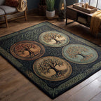 Celtic Oath area rug in a living room