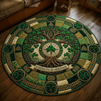 Celtic Tree Of Life Round Mat Rug - Nature Design | Serene Home Decor