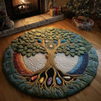 Chakra Flow Harmony Round Mat Rug - washable non-slip printed rug