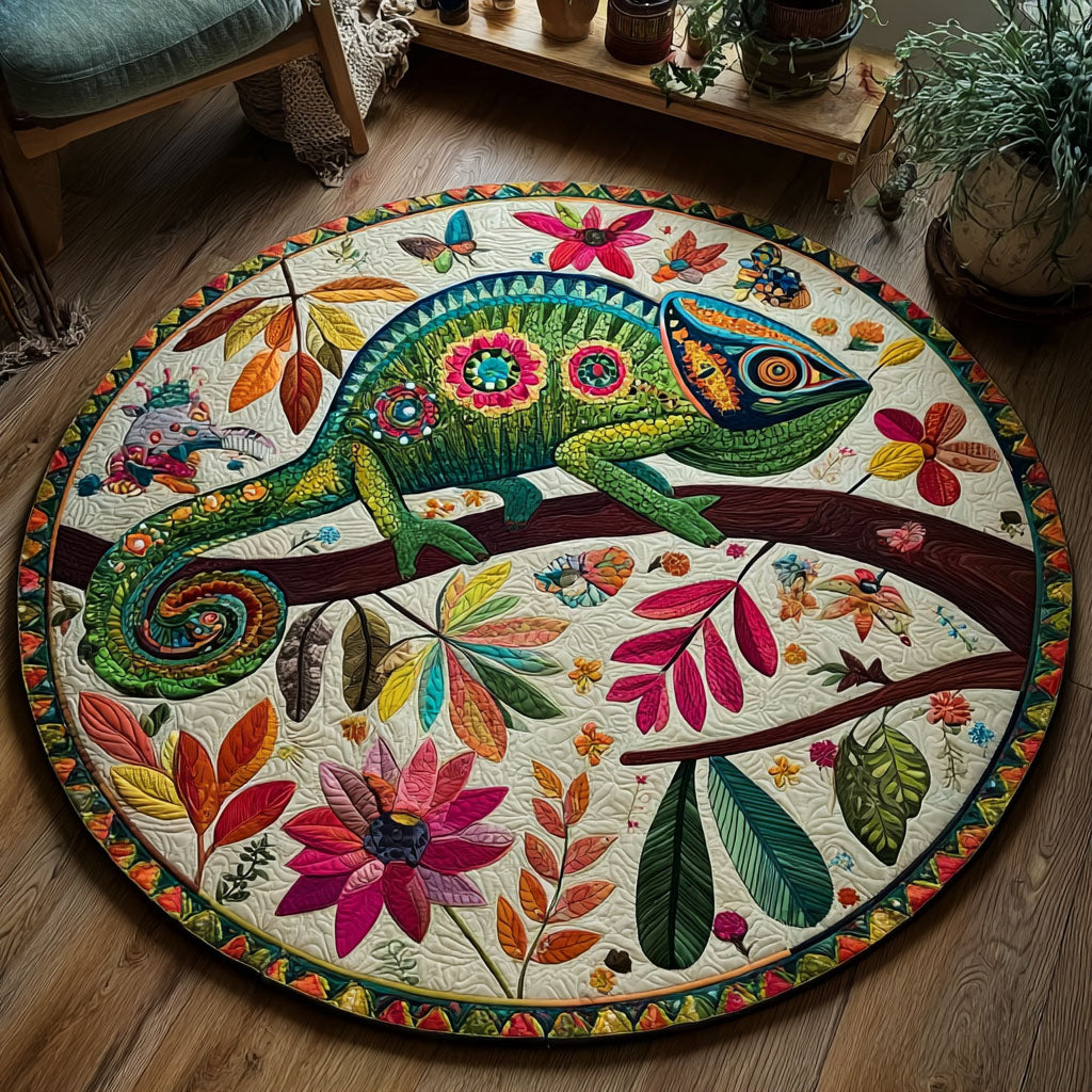 Chameleon Dream Round Mat Rug