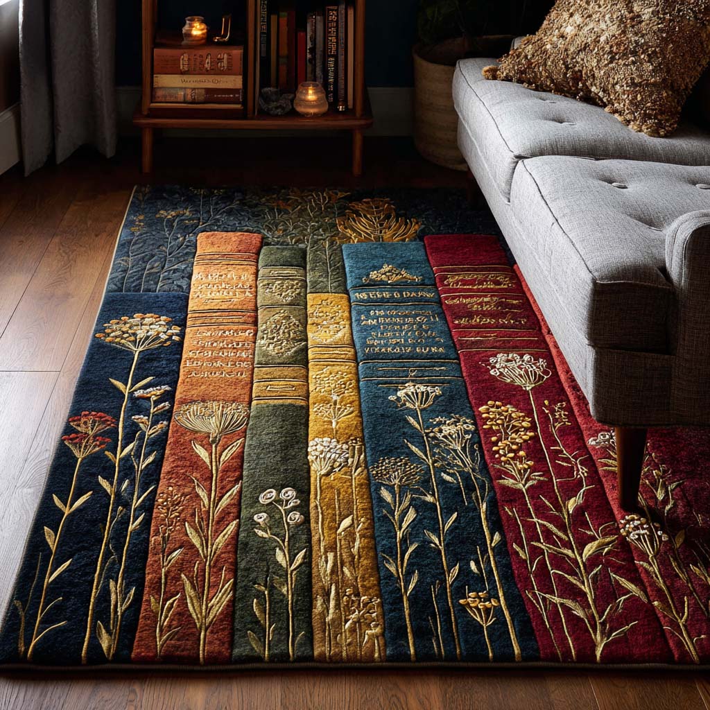 Chapter Corner area rug in a living room