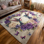 Charm Hummingbird area rug in a living room