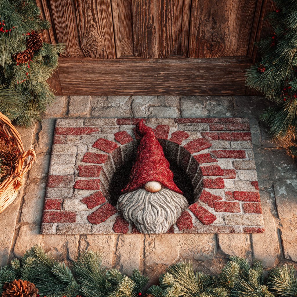 Charming Christmas Gnome Doormat - Faith Inspired Design | Printed Welcome Doormat