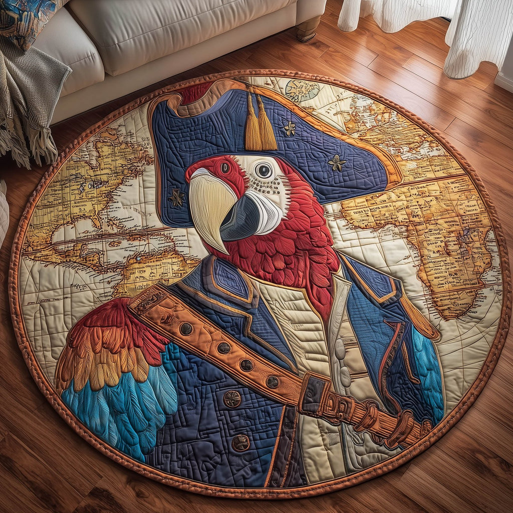 Charming Parrot Round Mat Rug - Nature Design | Serene Home Decor