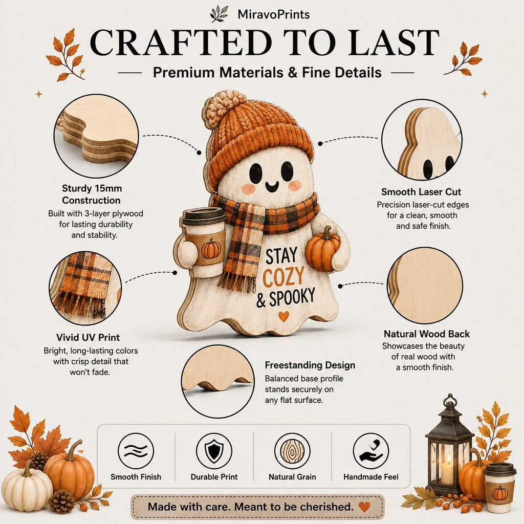 Crafted to last: 15mm plywood, UV print, laser-cut edges