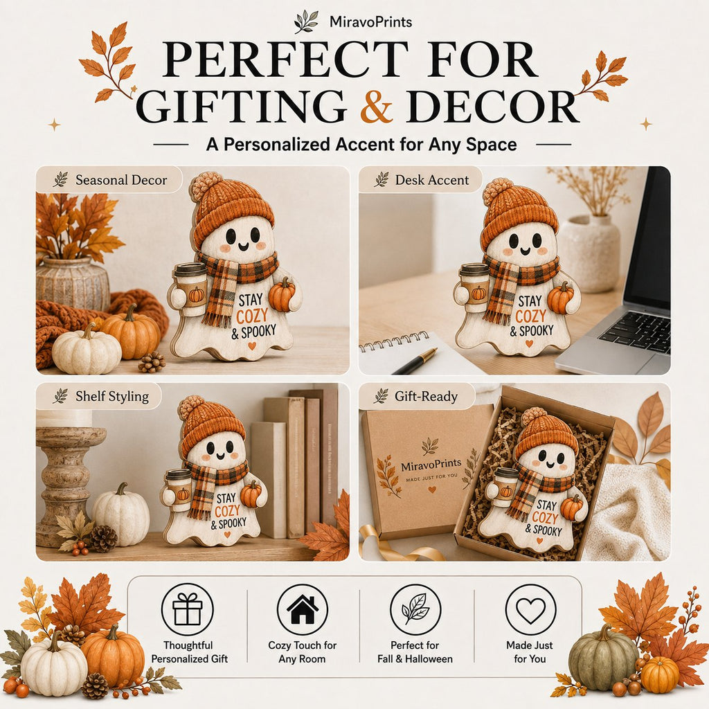 Styled as shelf, desk and tabletop decor, gift-ready