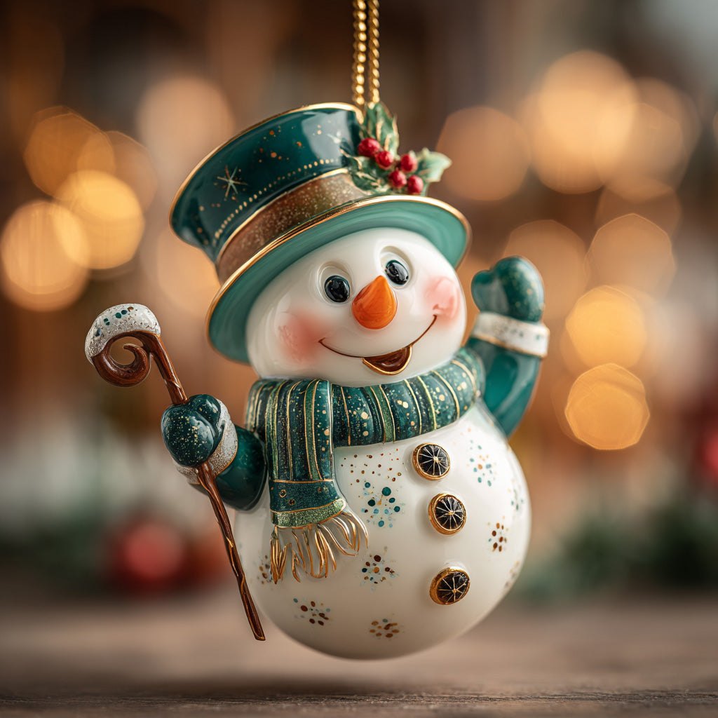Cheerful Frosty Friend Christmas Ornament