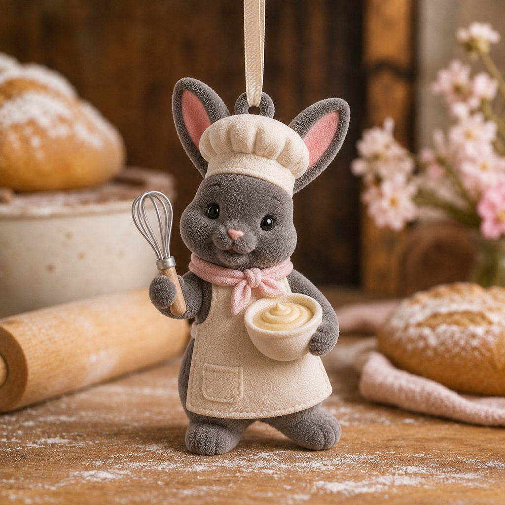 Chef Bunny Christmas Ornament