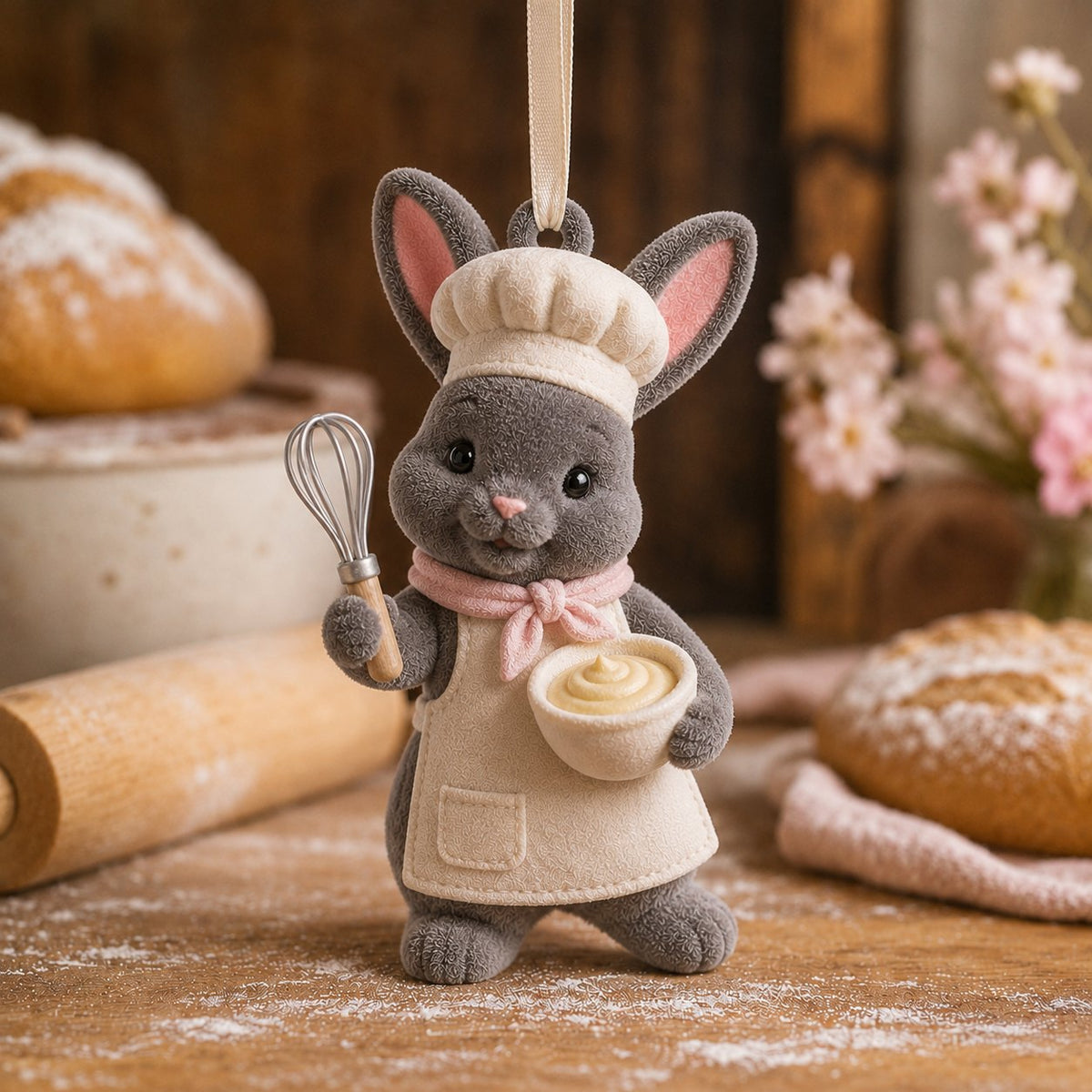 Chef Bunny Christmas Ornament