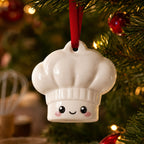 Smiling Chef Hat Christmas Ornament