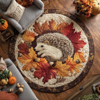 Chestnut Hug Round Mat Rug - washable non-slip printed rug