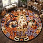 Chick Or Treat Round Mat Rug - Nature Design | Serene Home Decor
