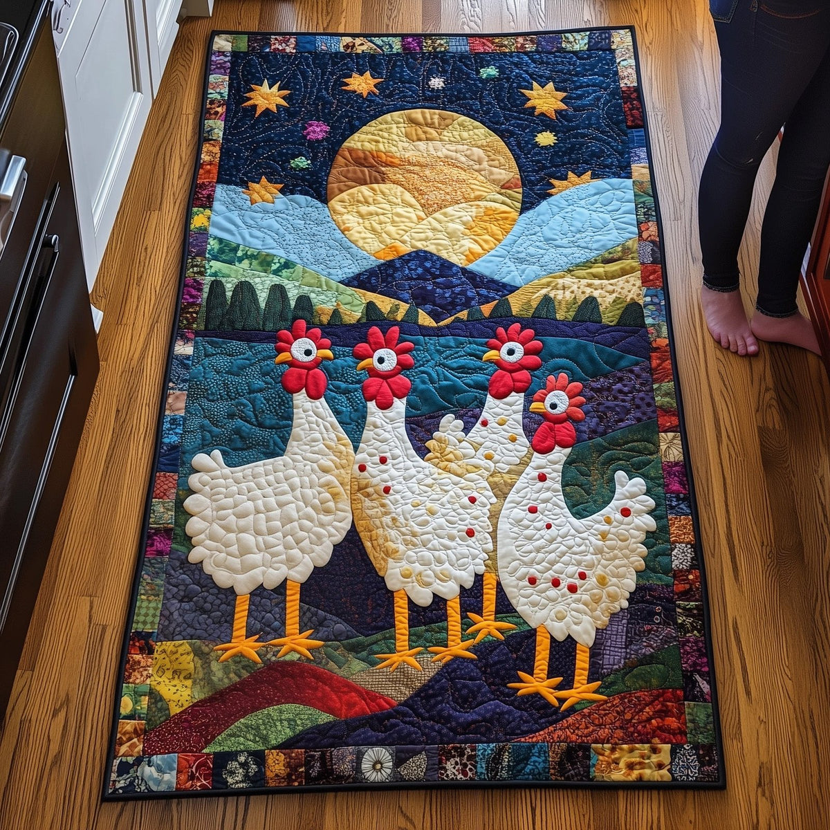Chicken Dream Runner Rug - Nature Design | Serene Runner Rug
