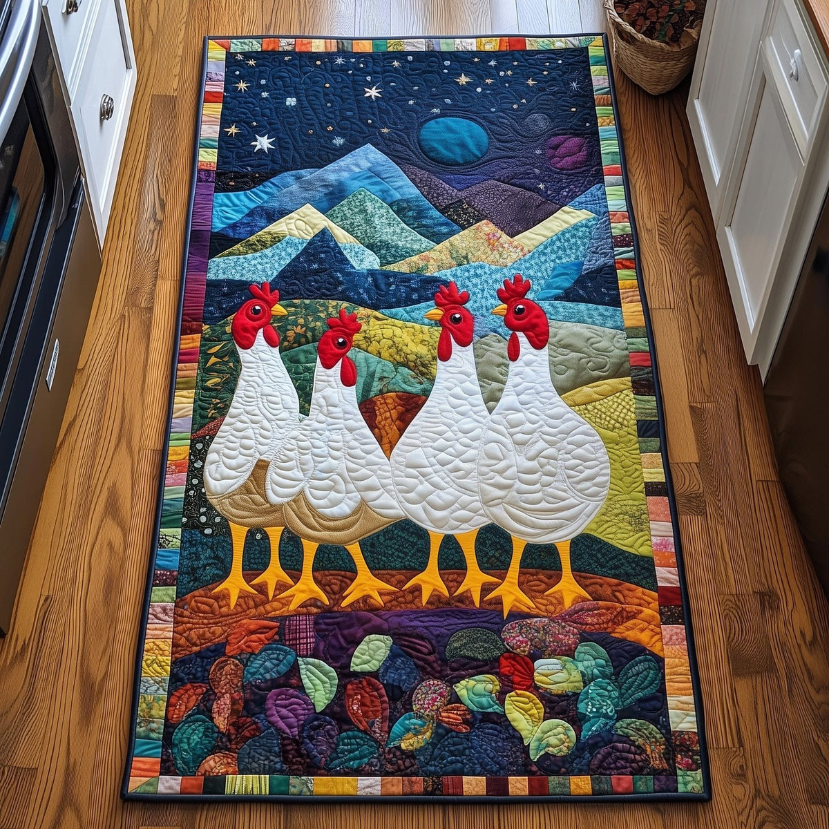 Chicken Dream Runner Rug - Nature Design | Serene Runner Rug