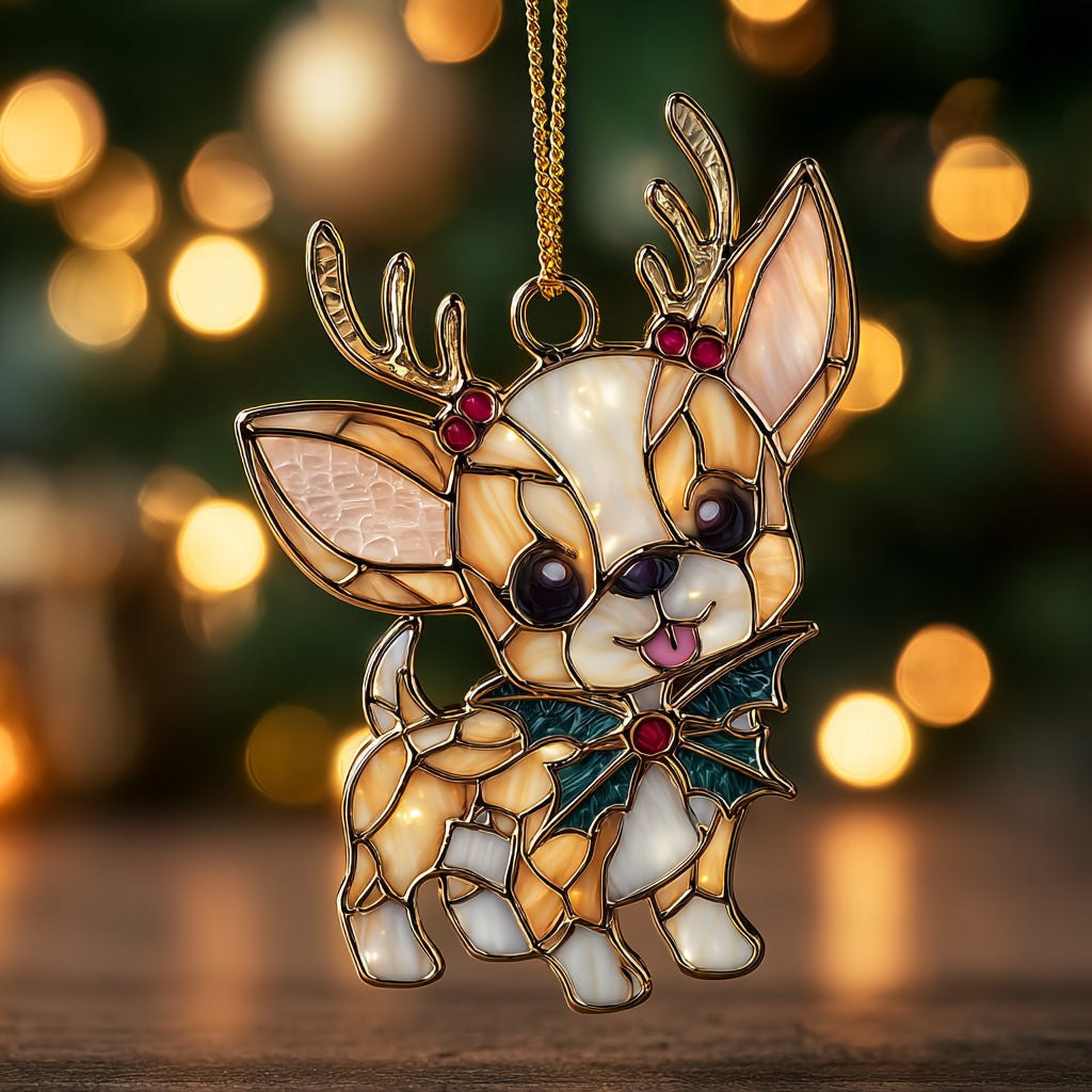 Chihuahua Glow Christmas Ornament
