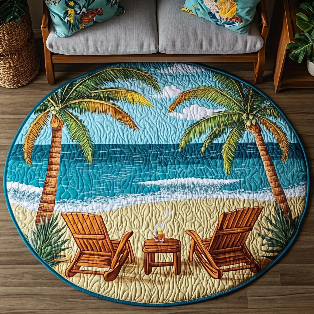Chill Cove Round Mat Rug - Nature Design | Serene Home Decor