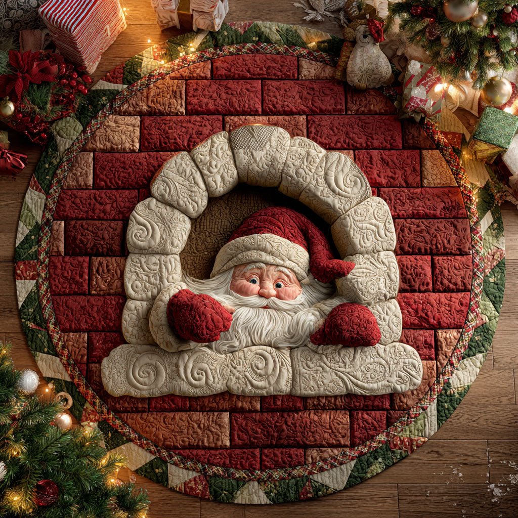 Chimney Dream Round Mat Rug - washable non-slip printed rug