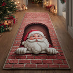 Chimney Santa Runner Carpet Runner Rug - Cute Pet Design | Animal Printed Runner Rug