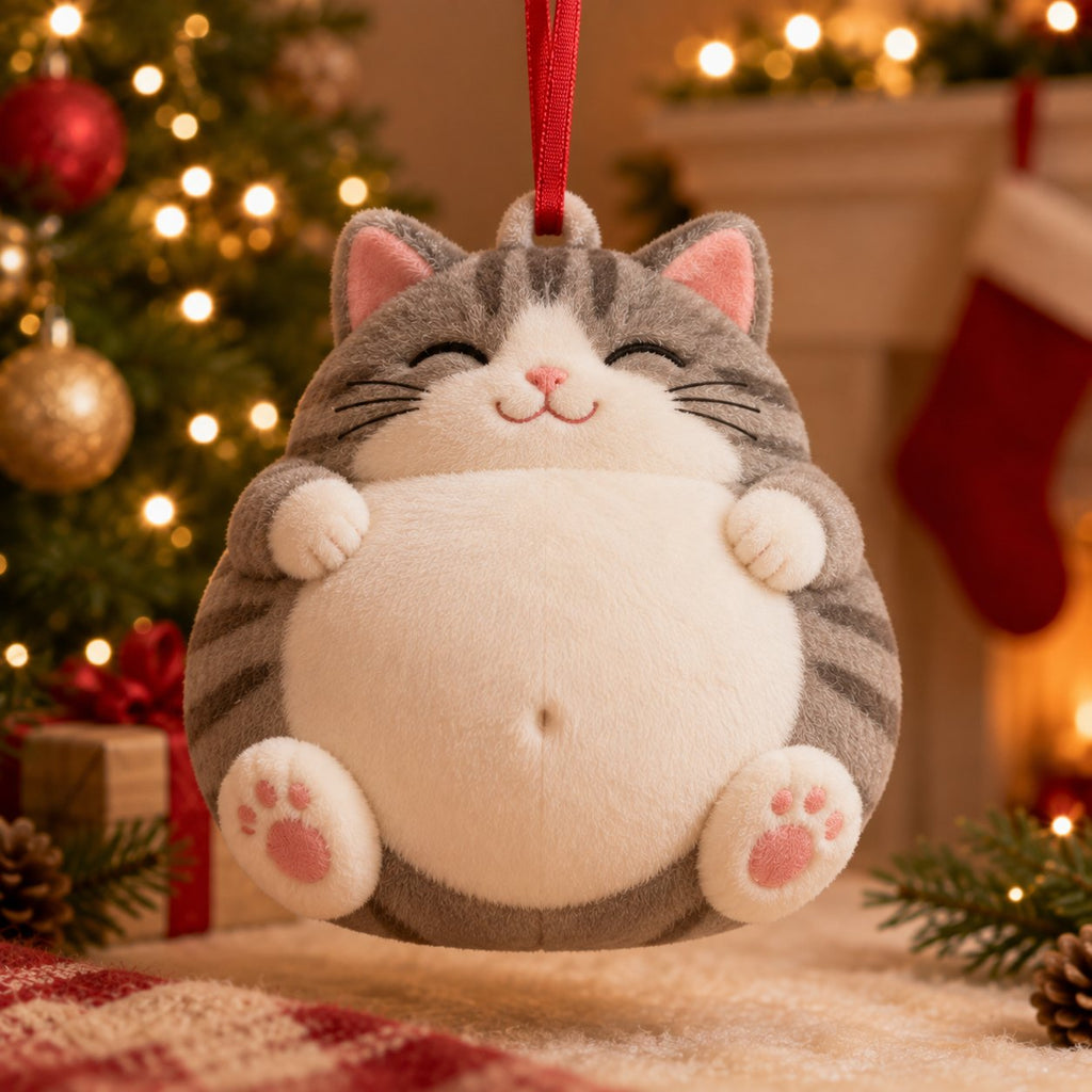 Chonky Cat Christmas Ornament