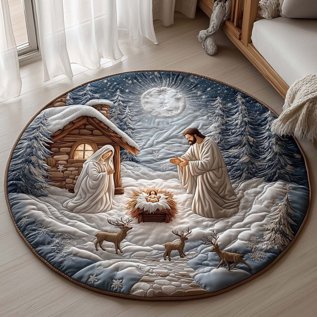 Christian Round Mat Rug - Nature Design | Serene Home Decor