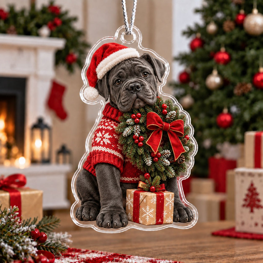 Christmas Cane Corso Christmas Ornament