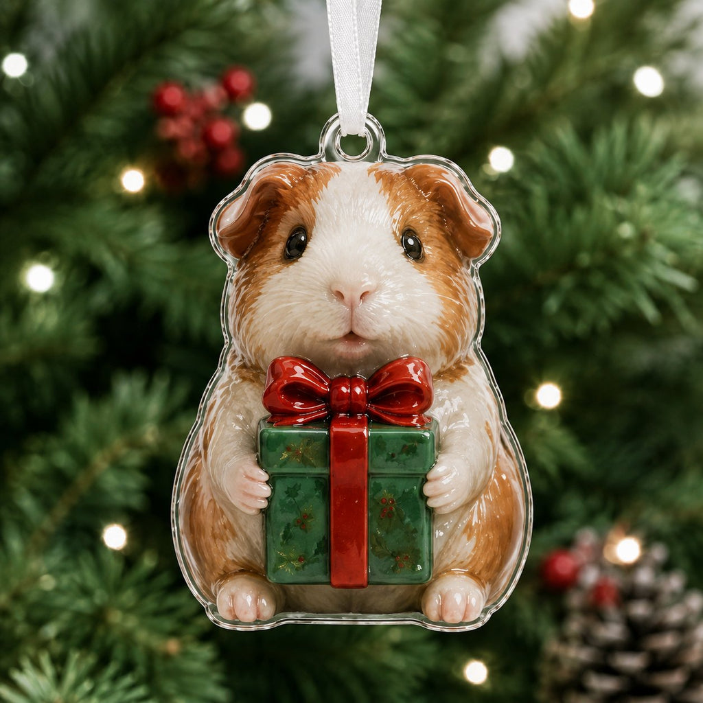 Christmas Gift Guinea Pig Christmas Ornament