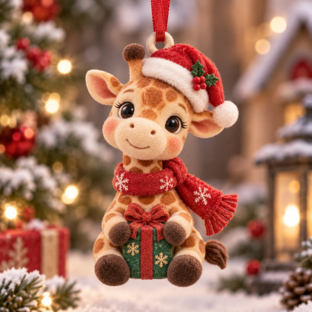 Christmas Giraffe Christmas Ornament