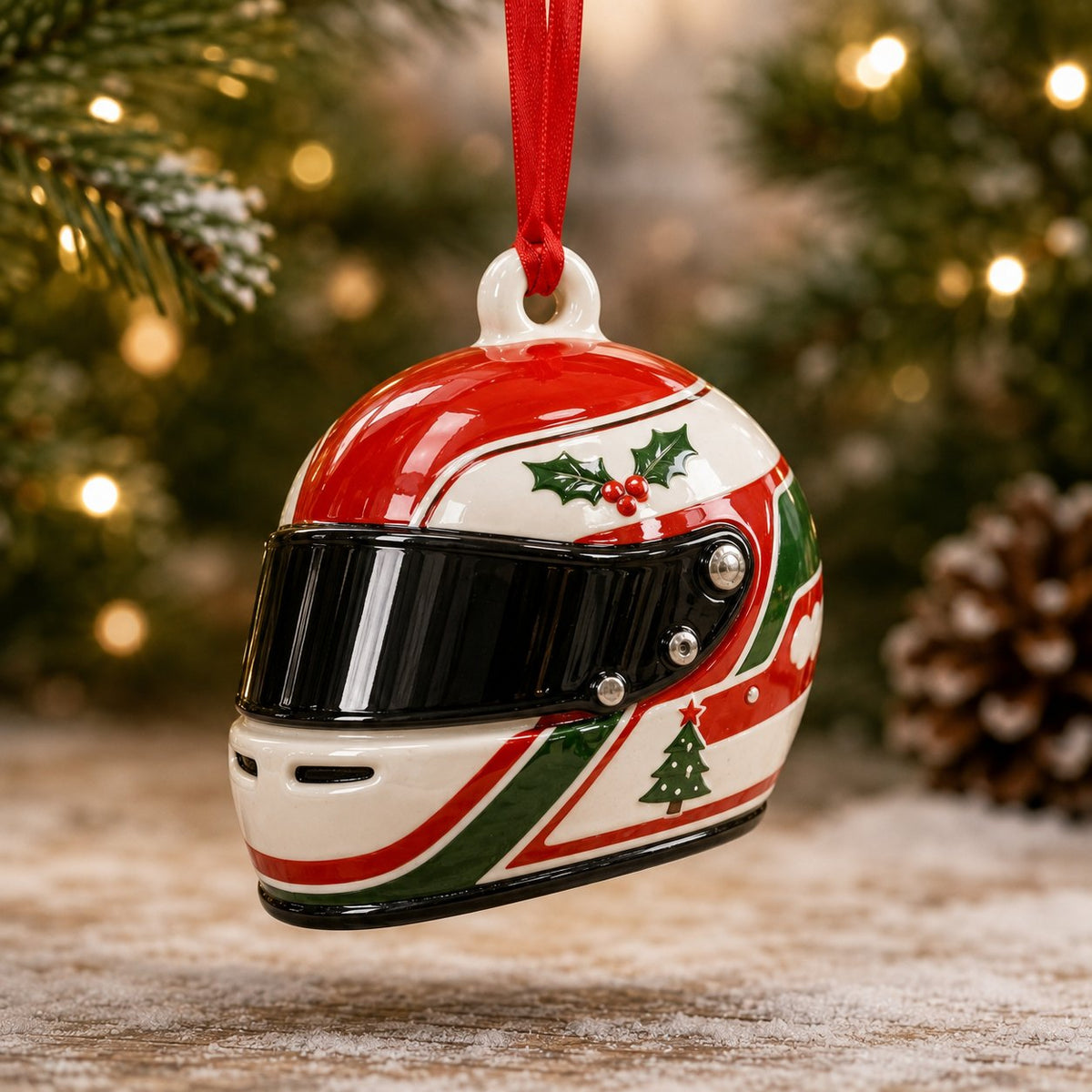Christmas Helmet Christmas Ornament