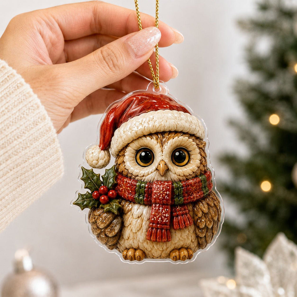 Christmas Owl Christmas Ornament