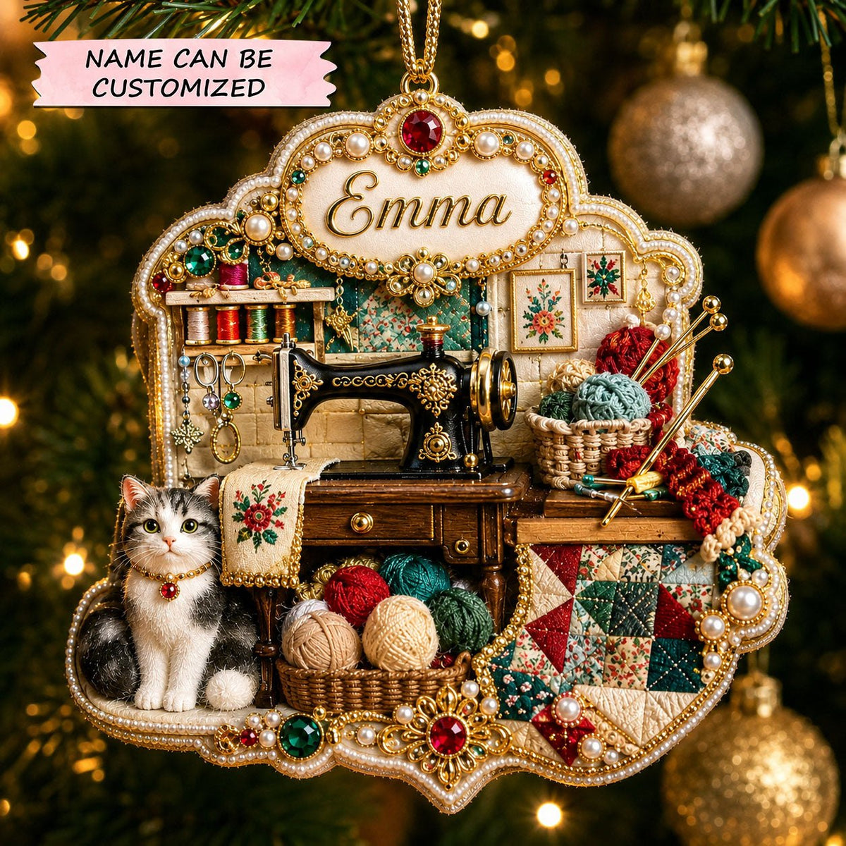 Christmas Sewing Memories Christmas Ornament