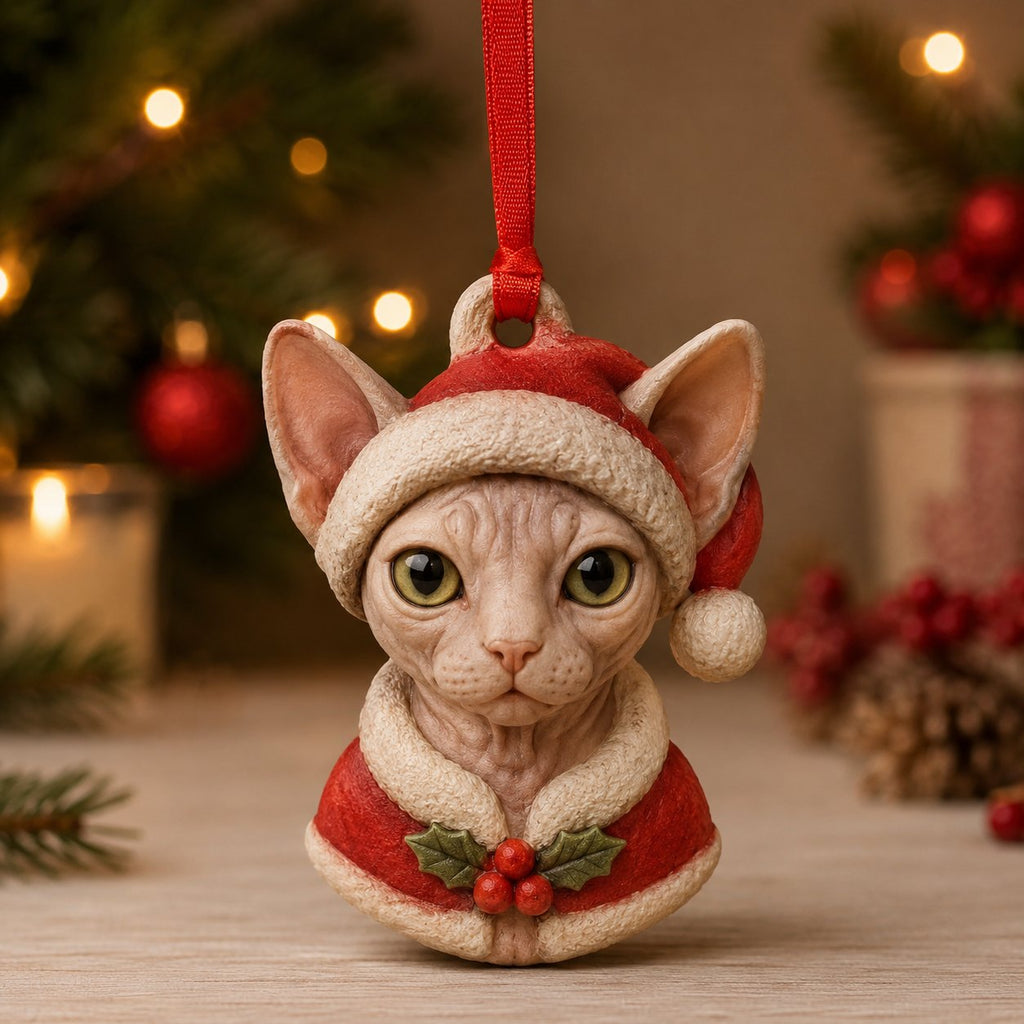 Christmas Sphynx Christmas Ornament