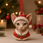Christmas Sphynx Christmas Ornament