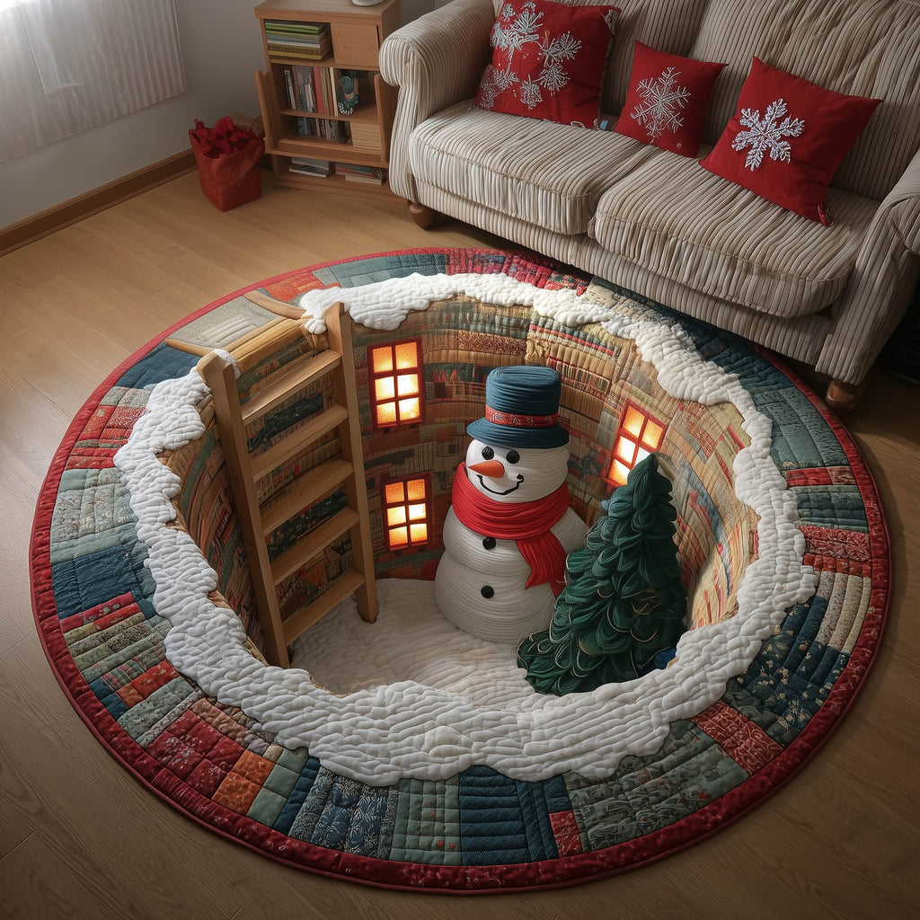 Christmas Buddy Round Mat Rug - Nature Design | Serene Home Decor