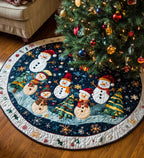 Christmas Carol Cover Round Mat Rug - washable non-slip printed rug