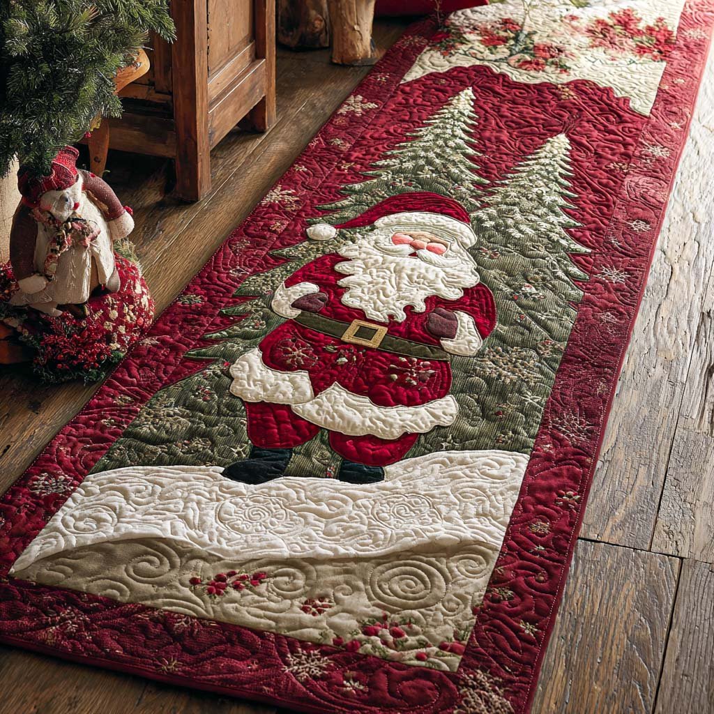 Christmas Cheer Runner Carpet Runner Rug - Cute Pet Design | Animal Printed Runner Rug