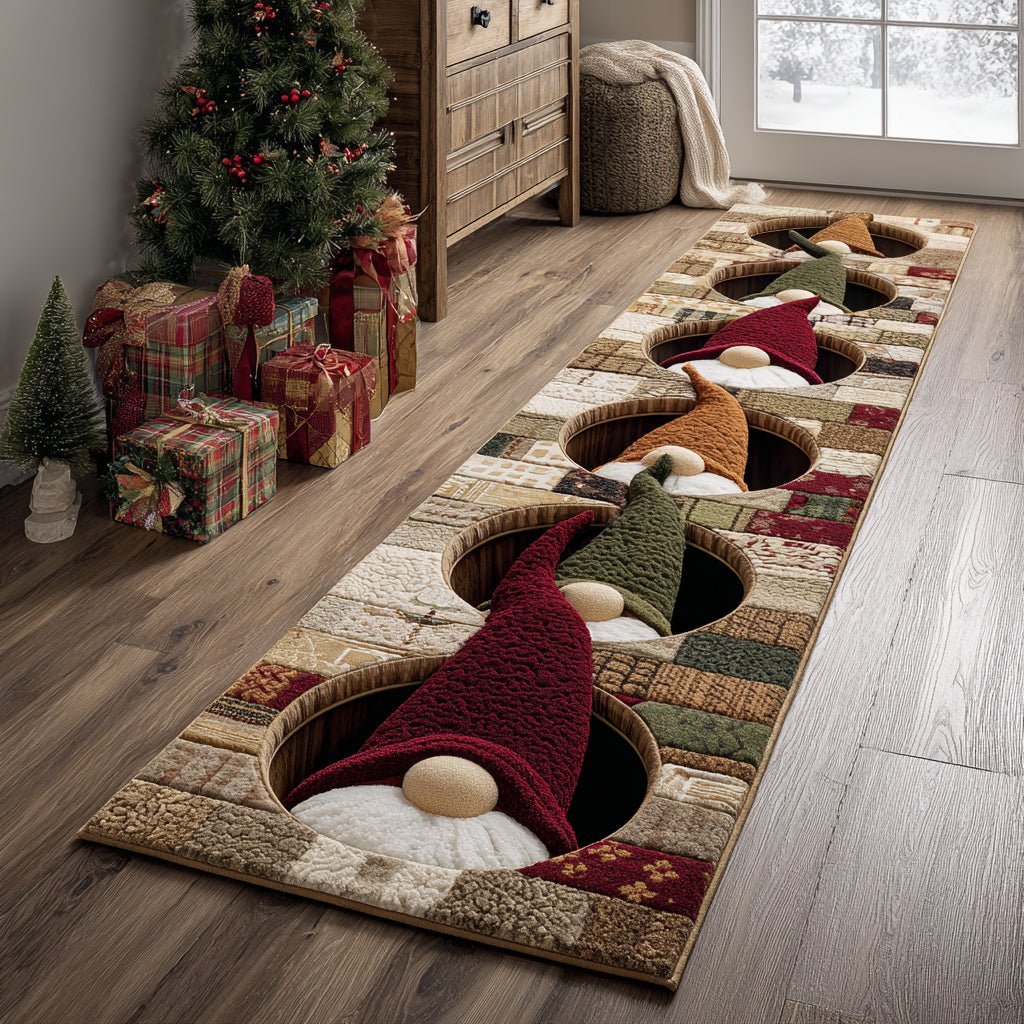 Christmas Companions Runner Carpet Runner Rug - Cute Pet Design | Animal Printed Runner Rug