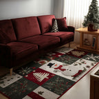 Christmas Eve Comfort Runner Carpet Runner Rug - Cute Pet Design | Animal Printed Runner Rug