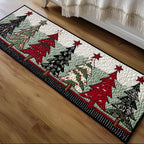 Christmas Evergreen Runner Rug - Nature Design | Serene Runner Rug