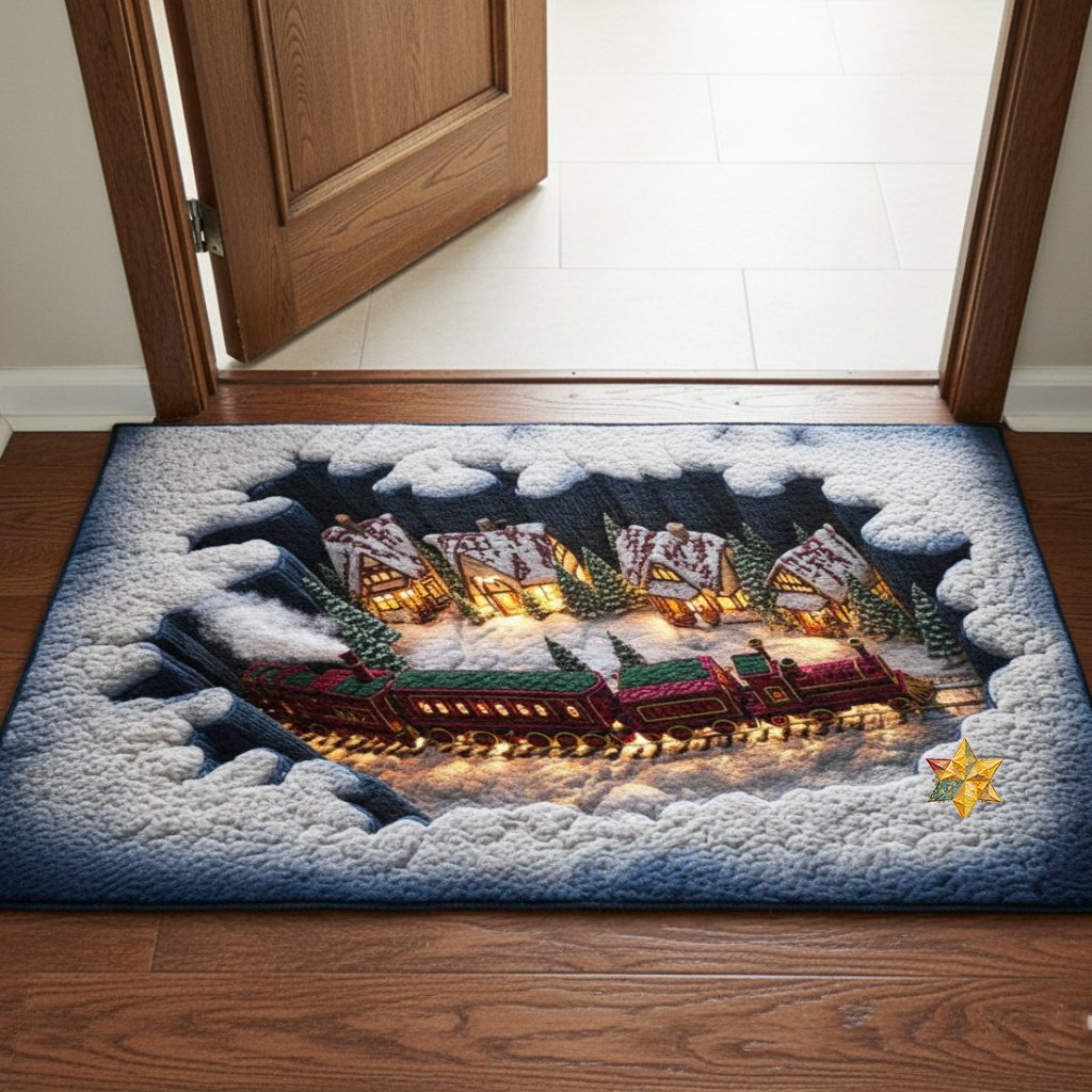 Christmas Express Doormat - Faith Inspired Design | Printed Welcome Doormat