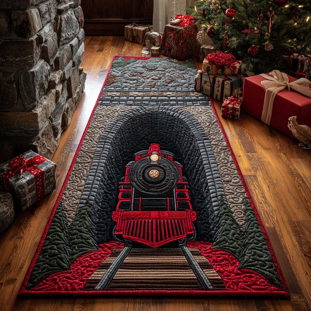Christmas Express Line Runner Carpet Runner Rug - Cute Pet Design | Animal Printed Runner Rug