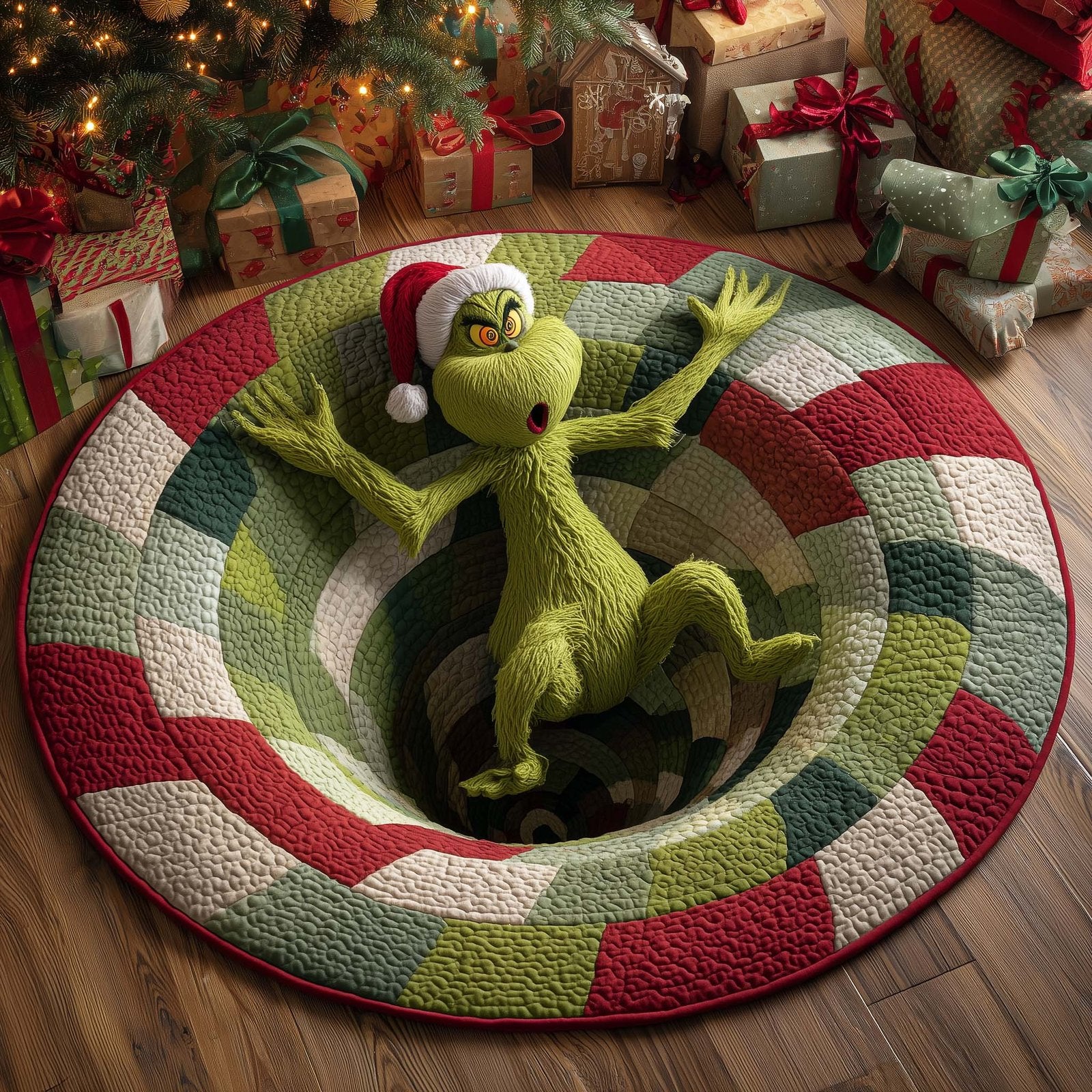 Christmas Friend in Trouble Round Mat Rug - Nature Design | Serene Home Decor
