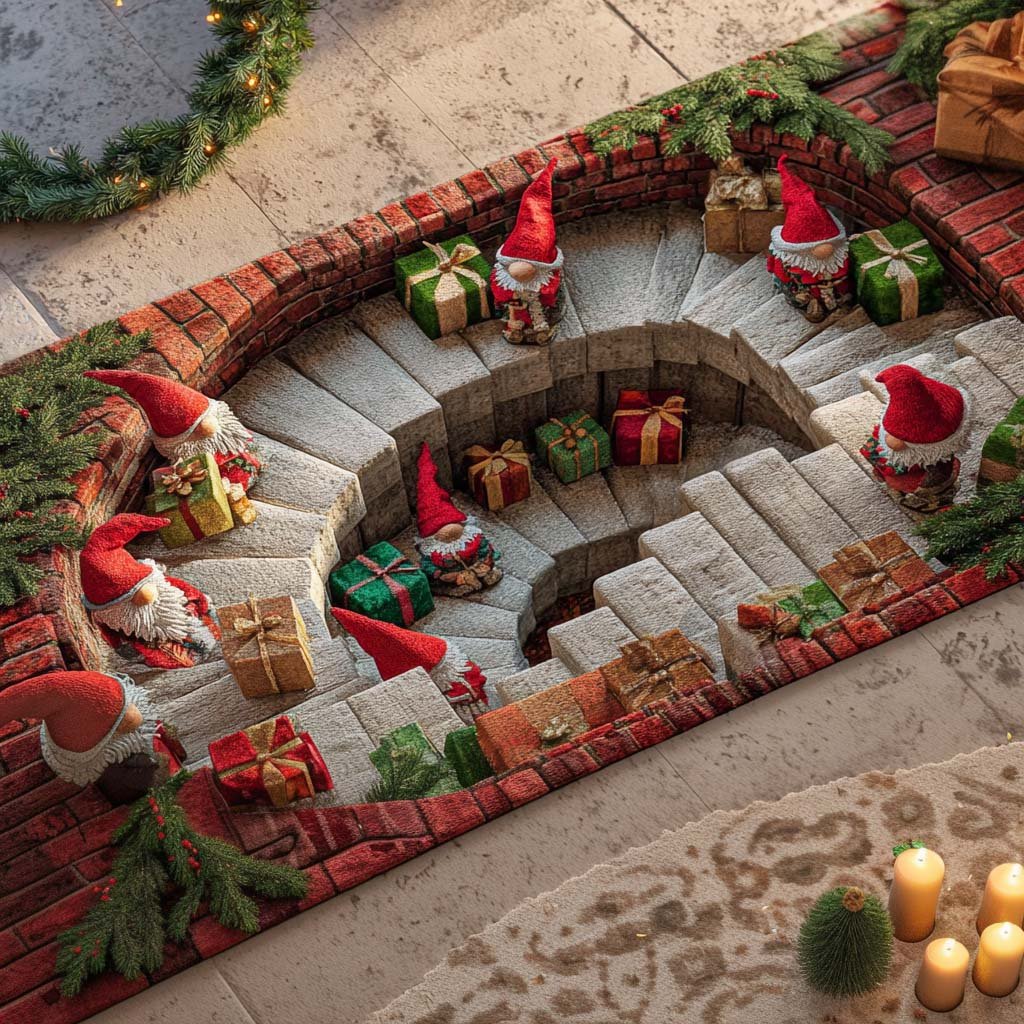 Christmas Gathering Pit Runner Carpet Runner Rug - Cute Pet Design | Animal Printed Runner Rug