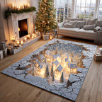 Christmas Glow area rug in a living room