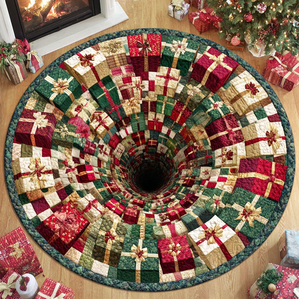 Christmas Glow Round Mat Rug - Nature Design | Serene Home Decor
